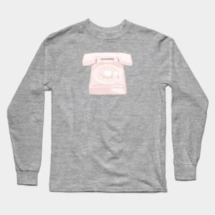 Pink Rotary Phone Long Sleeve T-Shirt